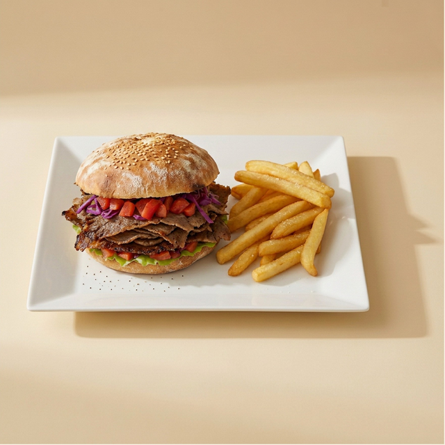 Beef Doner Sandwich Combo.