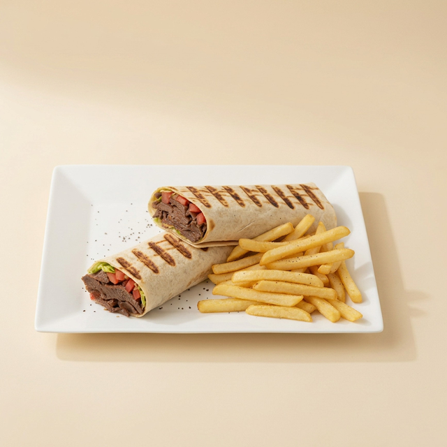 Beef Doner Wrap Combo.