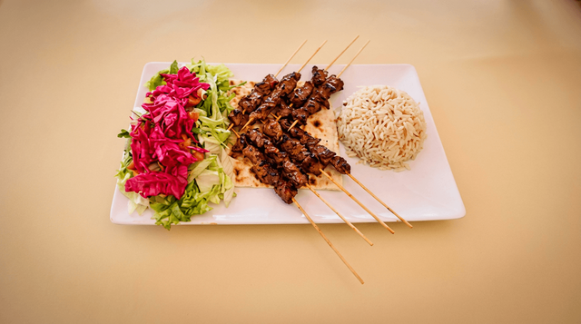 Lamb Shish Kebab.
