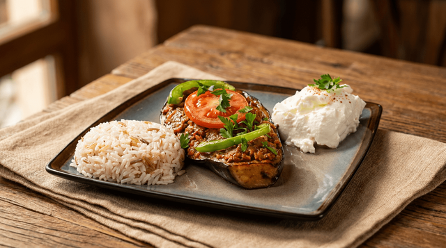 Karniyarik/Stuffed Eggplant.